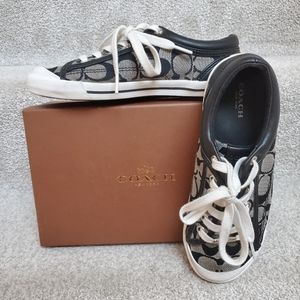 Coach Francesca Black/White 6M shoes
